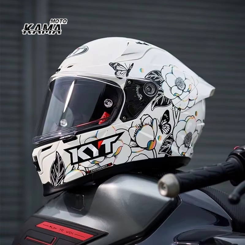 Full Face Helmet Carbon Fiber - HOT KYT ST Karbon Fiber Motosiklet
