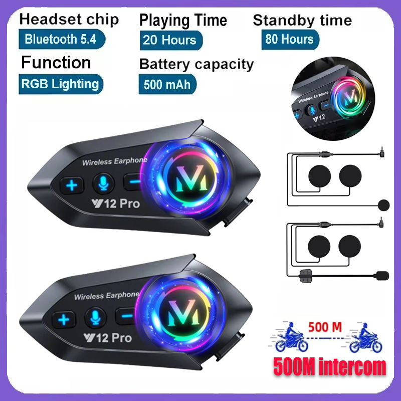 Motorcycle Helmet Bluetooth Built In - Y20 Pro 1/2x Motosiklet İnterkom Kulaklığı