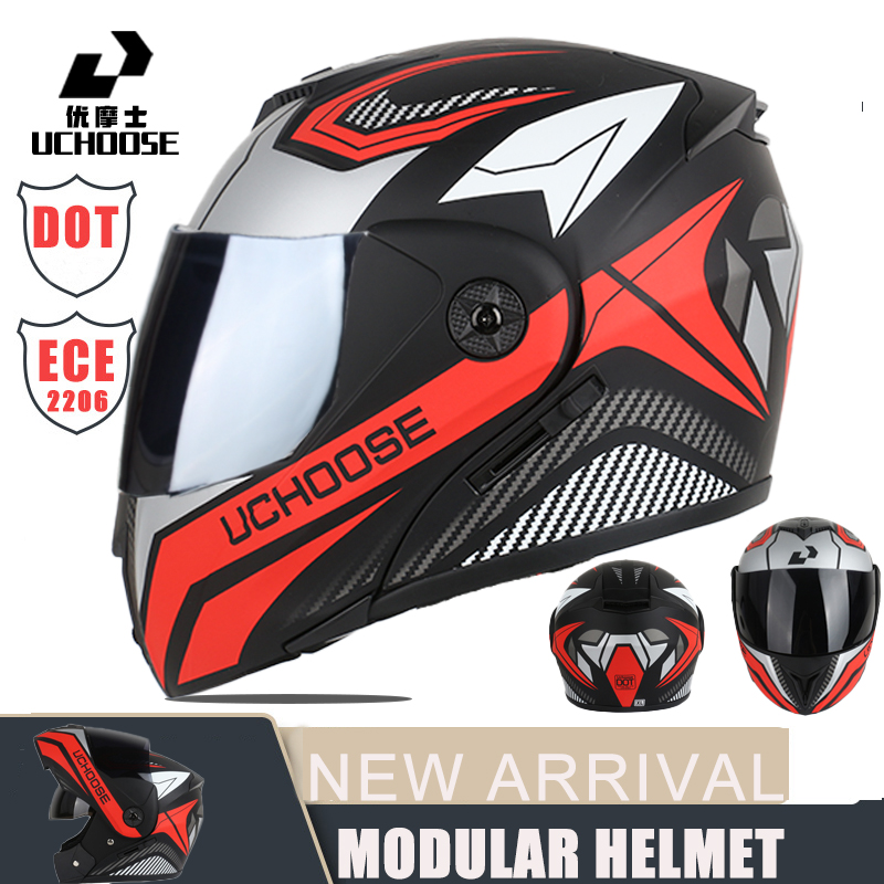 Motorcycle Helmet Bluetooth Built In - Yeni Modüler Motosiklet kaskı Çift güneşlik