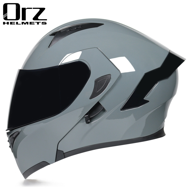 Flip Up Helmet Dual Visor - DOT onaylı güvenlik modüler kapak motosiklet
