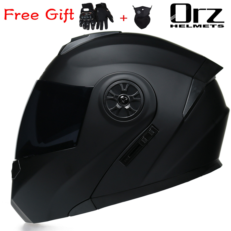 Flip Up Helmet Dual Visor - ORZ-161 Son Model DOT Onaylı Güvenlikli