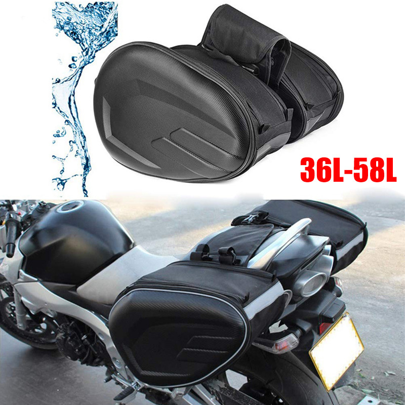 Motorcycle Helmet Bag Backpack - Siyah 36-58L Motosiklet Heybe Su Geçirmez