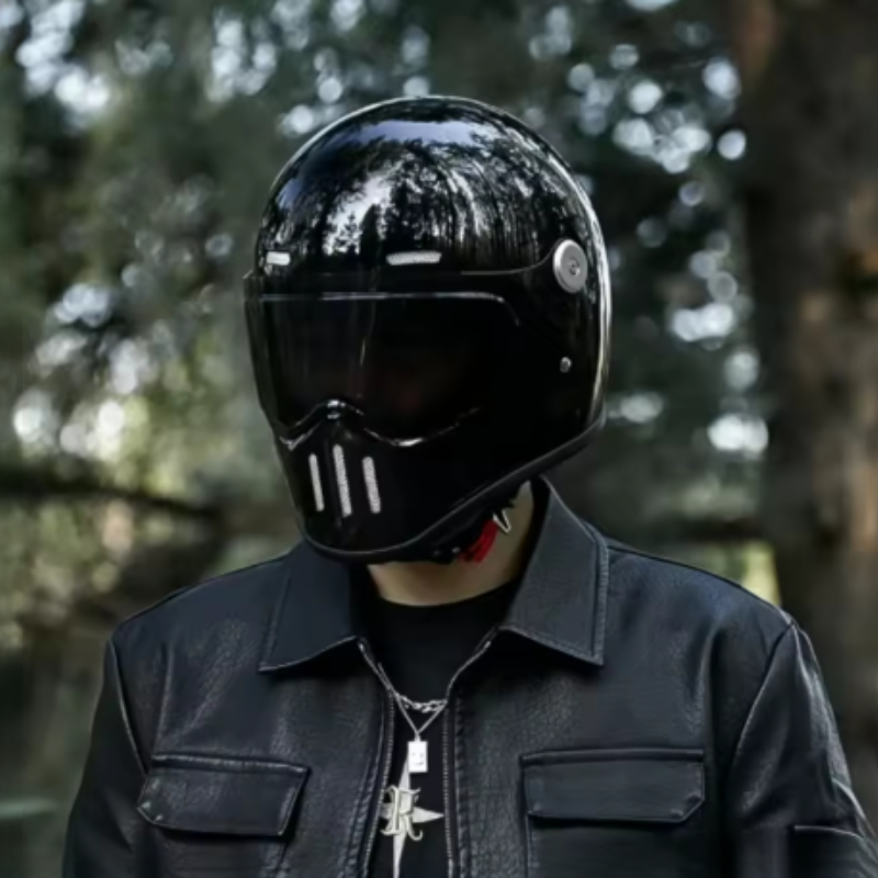 Full Face Helmet Carbon Fiber - Starlight Siyah Motosiklet Tam Yüz Kaskı