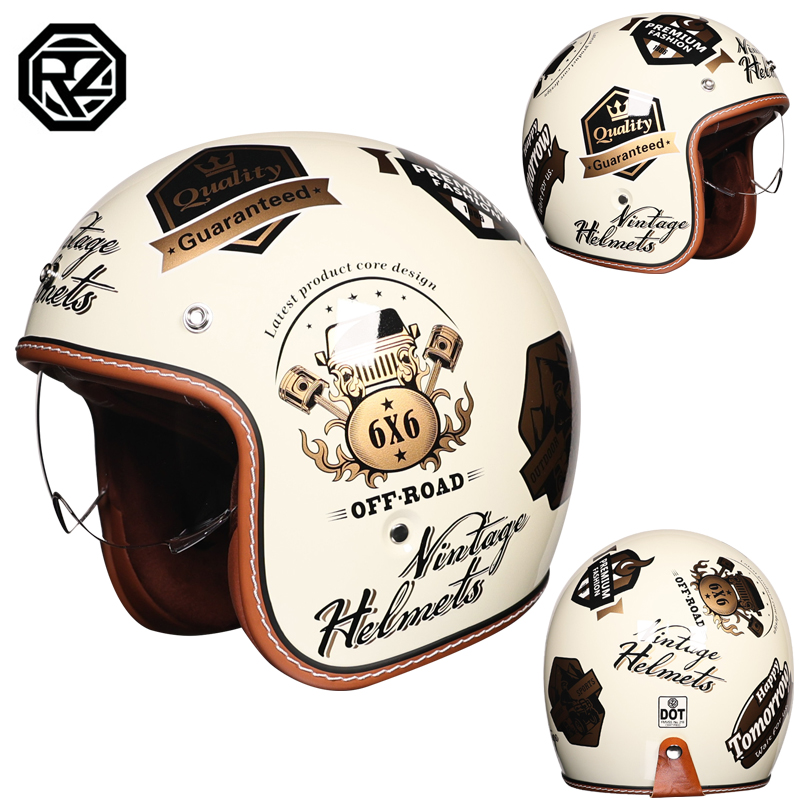 Retro Açık Yüz Motosiklet Kask - Open Face Helmet Retro Vintage incelemesi ve fiyatı