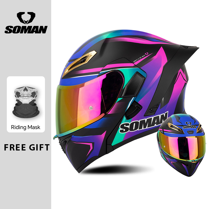 Erkek Motosiklet Kaskı DOT Ona - Flip Up Helmet Dual Visor incelemesi ve fiyatı