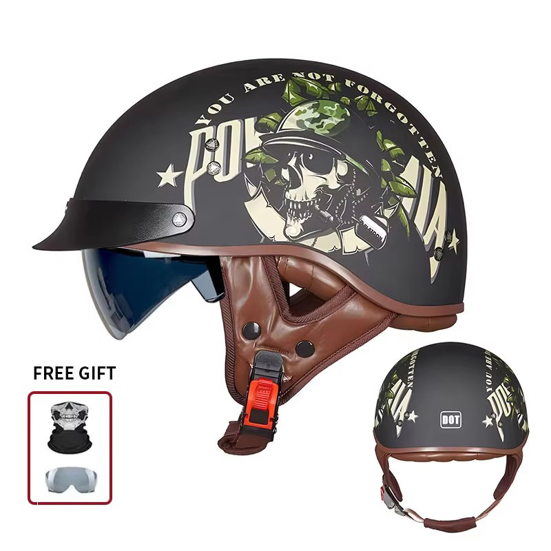 Özel Bulldog Motor Pistonu Bas - Open Face Helmet Retro Vintage incelemesi ve fiyatı