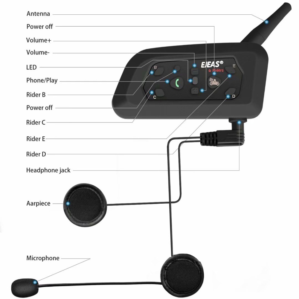 3.5MM Kulaklık Mikrofon Aksesu - Motorcycle Helmet Bluetooth Built In incelemesi ve fiyatı