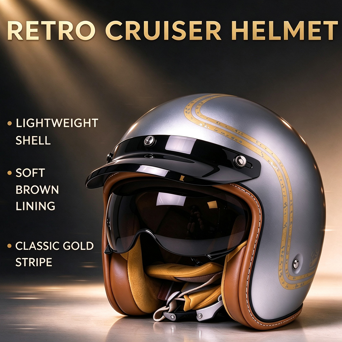 DOT Sertifikalı Retro 3/4 Açık - Open Face Helmet Retro Vintage incelemesi ve fiyatı