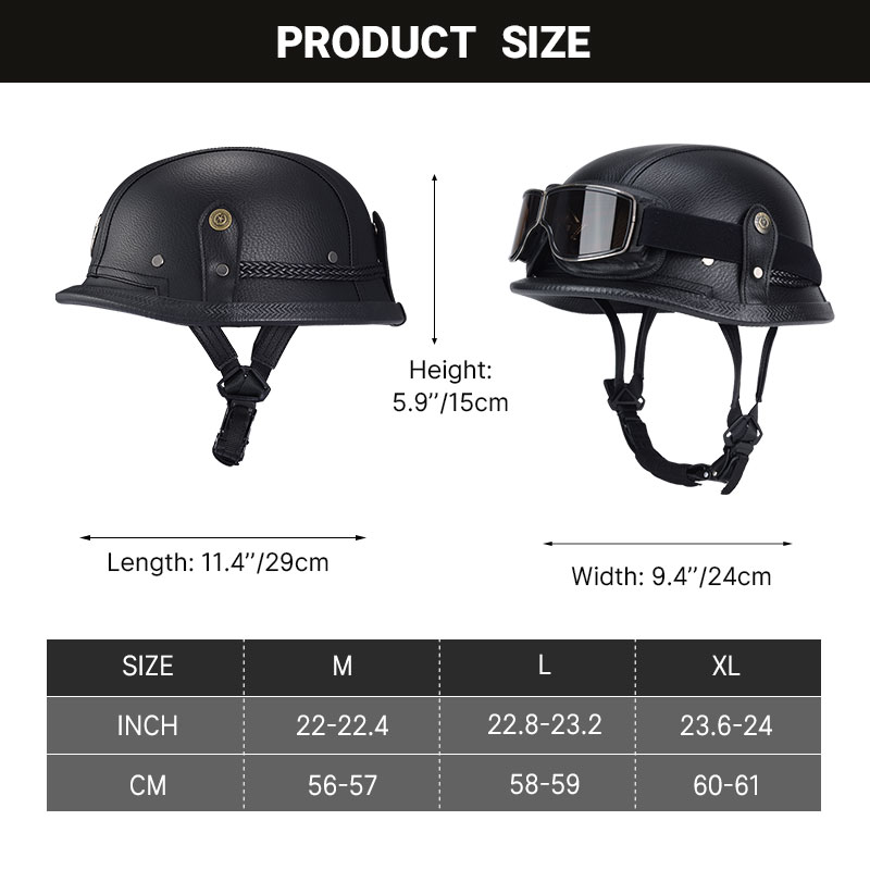 Alman Yarım Vintage Kask Klasi - Open Face Helmet Retro Vintage incelemesi ve fiyatı