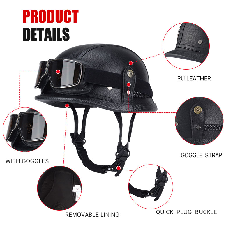Alman Yarım Vintage Kask Klasi - Open Face Helmet Retro Vintage incelemesi ve fiyatı