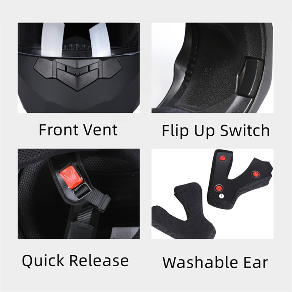 Modüler Çift Lensli Motosiklet - Modular Motorcycle Helmet Dot Approved incelemesi ve fiyatı