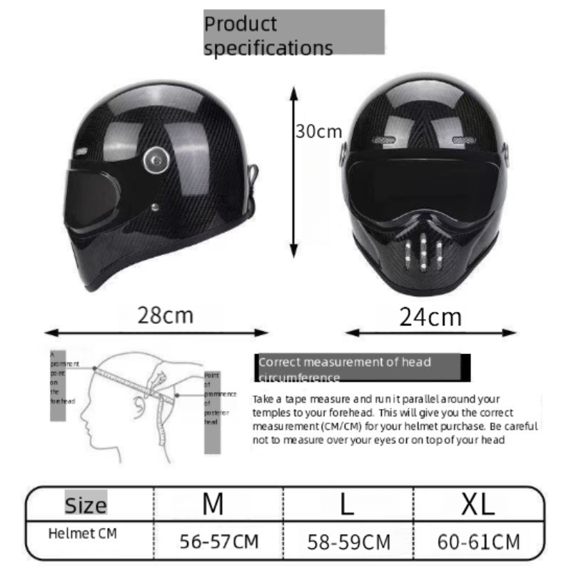 C-Ridng Hakiki Karbon Fiber Ma - Full Face Helmet Carbon Fiber incelemesi ve fiyatı