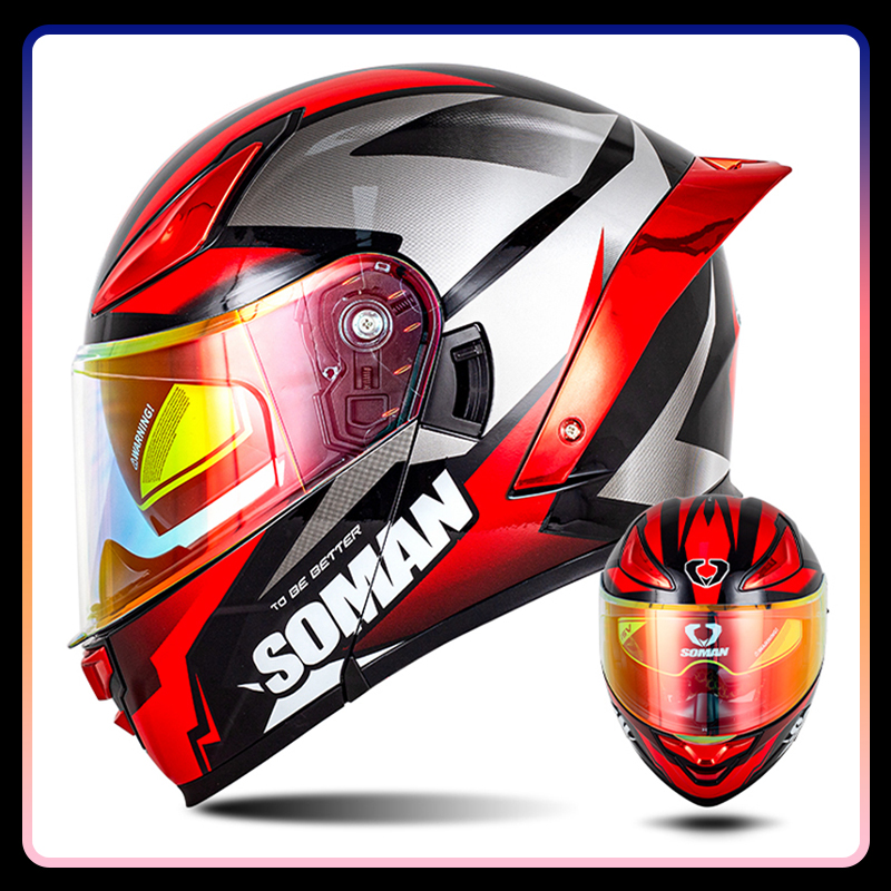Erkek Motosiklet Kaskı Çift Vi - Modular Motorcycle Helmet Dot Approved incelemesi ve fiyatı