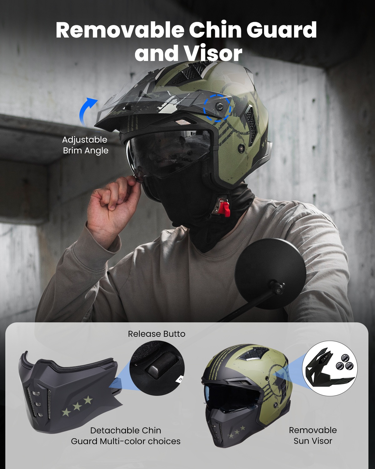 Açık Yüz Motosiklet Kaskı 3/4  - Open Face Helmet Retro Vintage incelemesi ve fiyatı