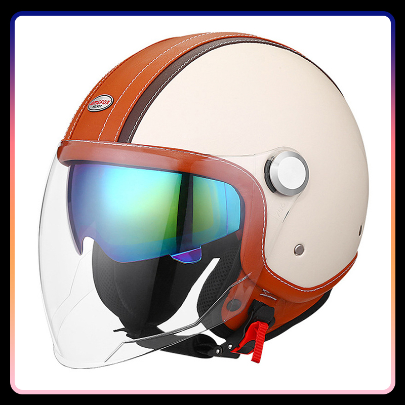 DOT Onaylı Daul Lens Açık Yüz  - Open Face Helmet Retro Vintage incelemesi ve fiyatı