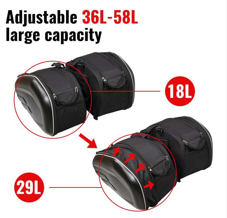 Siyah 36-58L Motosiklet Heybe  - Motorcycle Helmet Bag Backpack incelemesi ve fiyatı