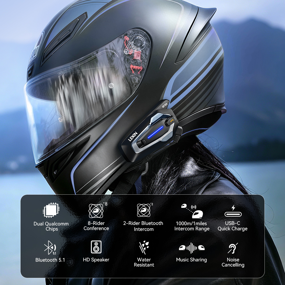 NEW-LEXIN G10 Motosiklet Kask  - Motorcycle Helmet Bluetooth Built In incelemesi ve fiyatı