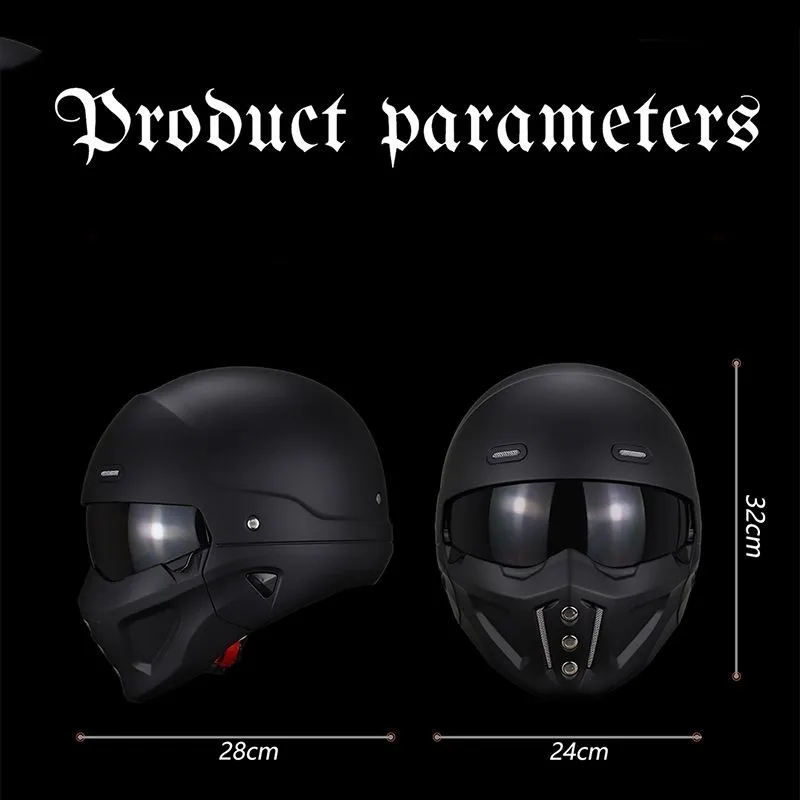 Vintage Retro Motosiklet Kaskı - Full Face Helmet Carbon Fiber incelemesi ve fiyatı