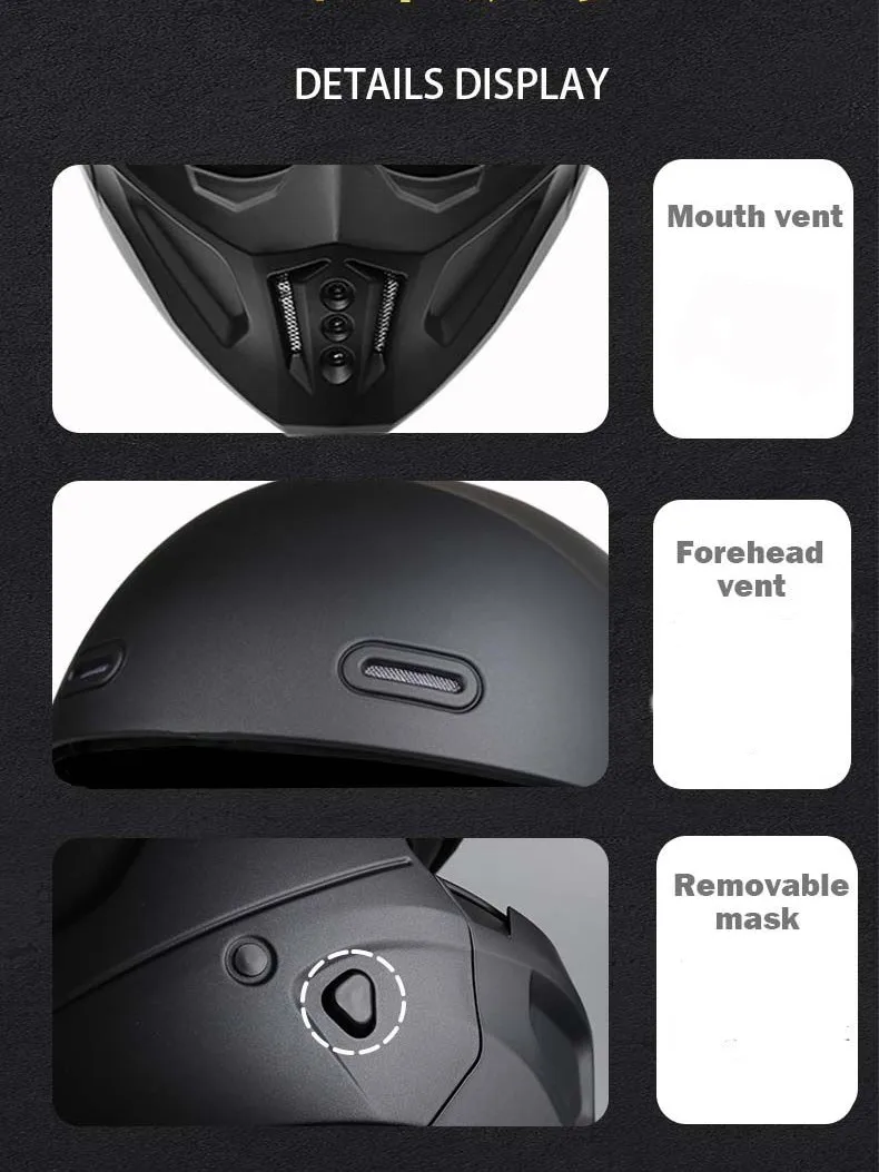Vintage Retro Motosiklet Kaskı - Full Face Helmet Carbon Fiber incelemesi ve fiyatı