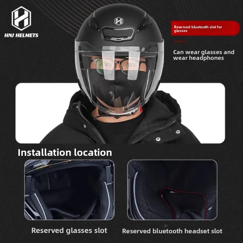 Sıcak motosiklet yarım kask 3/ - Motorcycle Helmet Bluetooth Built In incelemesi ve fiyatı