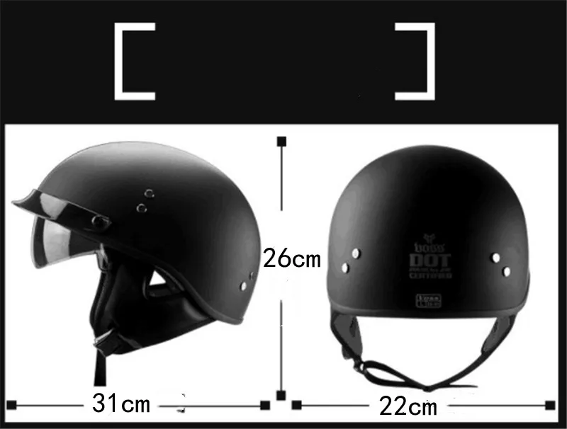 Vintage Yarım Yüz Motosiklet K - Motorcycle Helmet Sun Visor Inner incelemesi ve fiyatı
