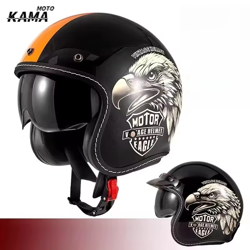 HOT Açık Yüz Motosiklet Kaskı  - Open Face Helmet Retro Vintage incelemesi ve fiyatı