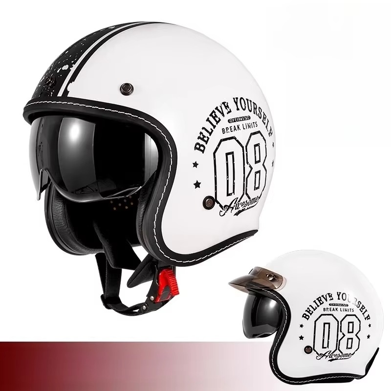 HOT Açık Yüz Motosiklet Kaskı  - Open Face Helmet Retro Vintage incelemesi ve fiyatı
