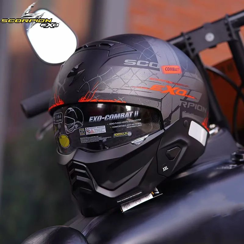 ABD Scorpion Exo-Combat II Mot - Full Face Helmet Carbon Fiber incelemesi ve fiyatı